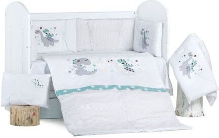 Dizain Baby Set Pentru Patut Mint-white 8buc piese