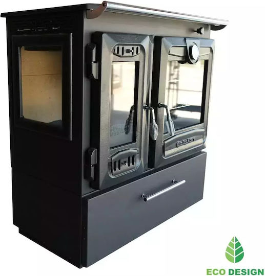 Caliskan 216-3D BOX Steel Wood Stove with Oven 8.45kW Inox