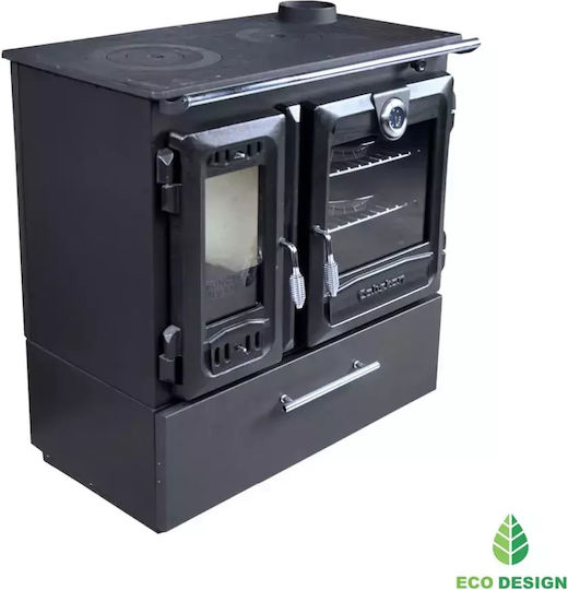Caliskan Steel Wood Stove with Oven 8.45kW Gray
