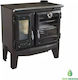 Caliskan 216 Steel Wood Stove with Oven 8.45kW Gray