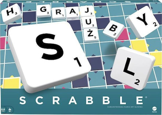 Board Game Scrabble for 2-4 Players 10+ Years Old (PL) Mattel