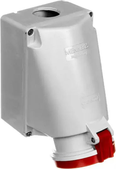 Wall Socket 2 Pieces 63a 5p 6h 400v Ip44 Screw Terminals Men1145a