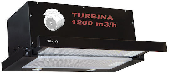 Tornado Storm 1200 (60) Прибиращ се Кухненски Аспиратор За Рециклиране 60cm Черен