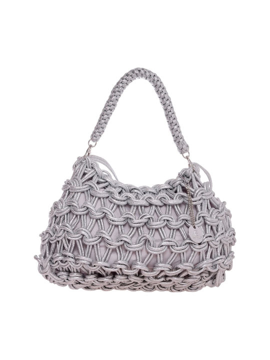 Bag to Bag Straw Straw Women's Bag Shoulder Silver CN25012-SILVER