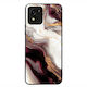 Sonique Marble Serie Hülle Vivo Y01 4G Bordeaux