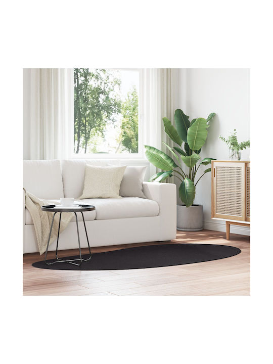 vidaXL Anti-slip Rug Outdoor Rectangular Black