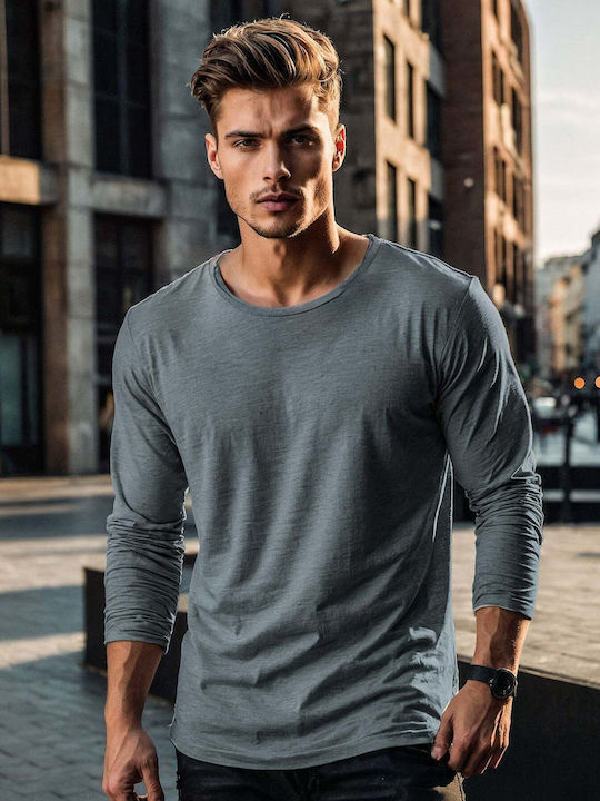Panda Clothing Langarmbluse Gray