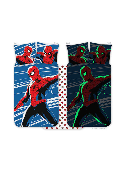 Spiderman Set Kids Duvet Cover Single with Pill...