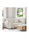 Two-Seater Couch Artificial Leather White 160x78x84cm
