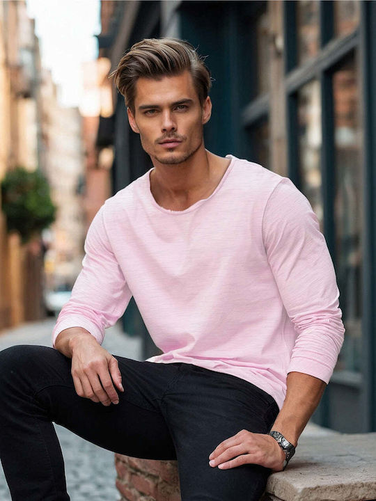 Panda Clothing Langarmbluse Rosa