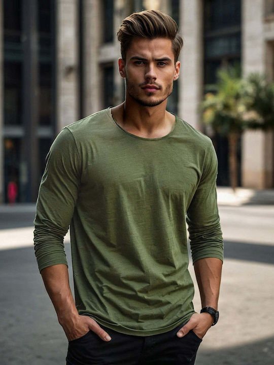 Panda Clothing Langarmbluse Khaki
