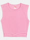 Kids' Crop Top Sleeveless Pink