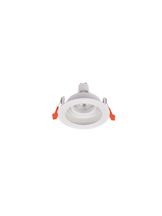 Inlight Metallic Recessed Spot with Socket GU10 White 1pcs X00300W