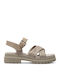 London Vibe Leather Sandals Green