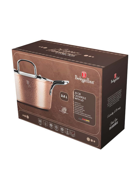 Berlinger Haus Hammered Copper Collection Stainless Steel Stockpot 2.5L / 20cm