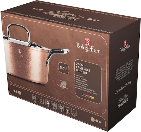 Berlinger Haus Hammered Copper Collection Rostfreier Stahl Kochtopf 2.5l / 20cm