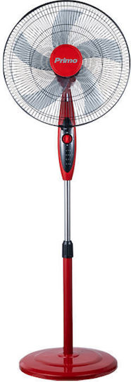 Primo Prsf-80643 Ventilator Pe Piedestal Putere 50W Diametru Ventilator 45cm Roșu