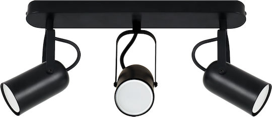 Struhm Dreifach Spot mit Fassung GU10 in Schwarz Farbe