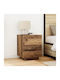 Wooden Bedside Table Old Wood 45x40x55cm