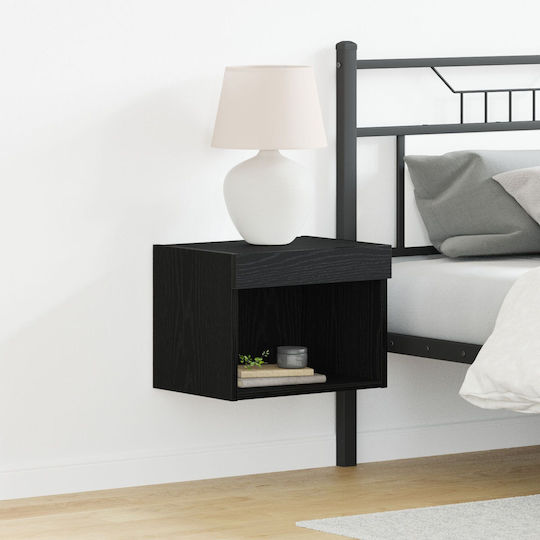 Wooden Bedside Tables Black Oak 2 Pieces 40x30x30cm