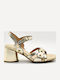 Leder Sandalen Anatomisch Gold
