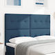vidaXL Fabric Bed Headboard Blue 144x128cm