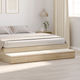 vidaXL Bettkasten aus Holz Oaks 180x36.5x16.5cm