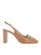 Synthetic Leather Brown High Heels