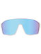 Red Bull Spect Unisex Sunglasses with White Plastic Frame and Light Blue Mirror Lens