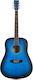 Sx Sd104gbus Akustikgitarre Glänzend Lackiert Blau