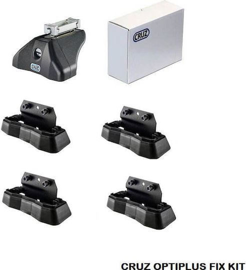 Cruz Optiplus Fix Roof Bar Legs 936-070 Porsche Taycan Cross Turismo 2020+ Set of 4 Pieces Auto Gs 51161