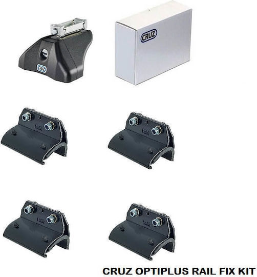 Cruz Optiplus Rail Fix Roof Bar Legs 936-642 Citroen Berlingo Peugeot Rifter Opel Combo Toyota Proace City Verso Integrated Railing Set 4 Pieces Auto Gs 51171