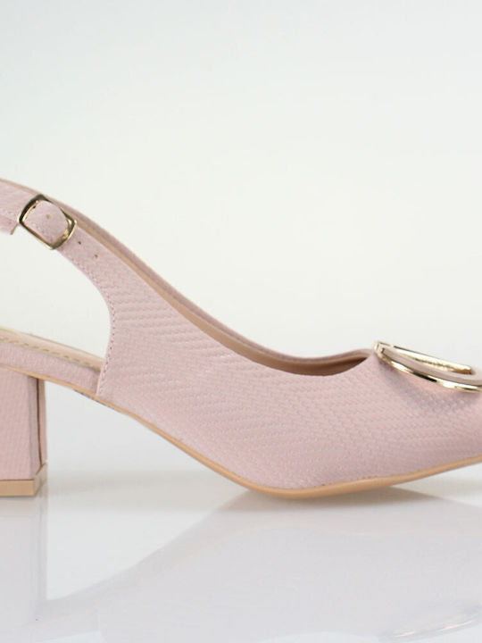 Blondie Synthetic Leather Pink Heels