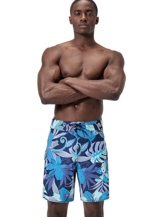 Men's Swimwear Shorts Blue with Patterns