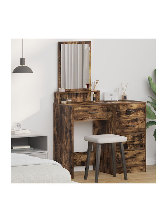 Schminktisch Hölzern Smoked Oak mit Spiegel 50x...