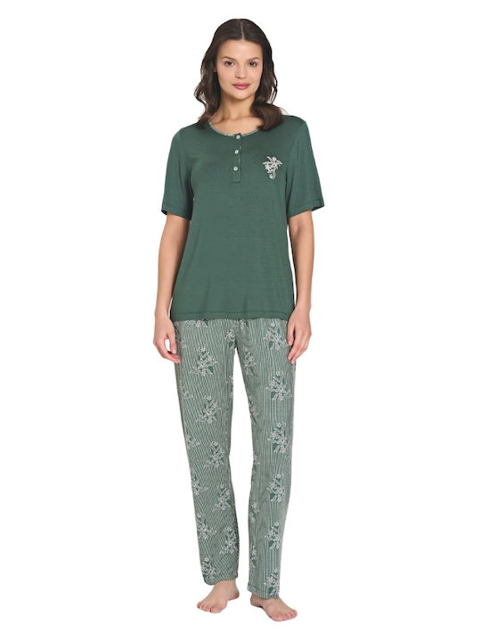 Pijadore Set Pijamale pentru Femei Dark Green