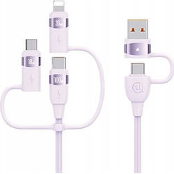 Usams Regular USB to Lightning / Type-C / micro USB 2m Cable Purple (SJ646USB02) Usams Regular USB to Lightning / Type-C / micro USB 2m Cable Purple (SJ646USB02)