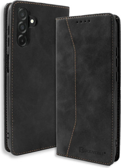 Bodycell Book Δερματίνης / Δερμάτινο Μαύρο (Samsung A56 5G)