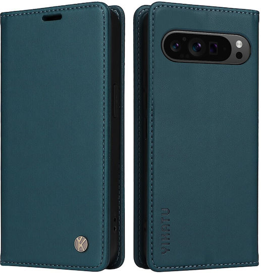 Yikatu Buchen Sie Synthetisches Leder / Silikon Grün (Google Pixel 9 Pro XL)