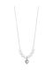 Akzent Necklace with design Heart from Steel with Pearls