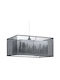 Gallis Tokyo Pendant Light Black with Socket E27 40x40x20cm
