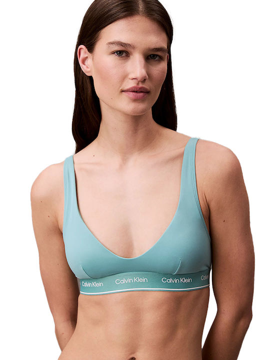 Padded Triangle Bikini Top with Adjustable Straps Petrol Blue