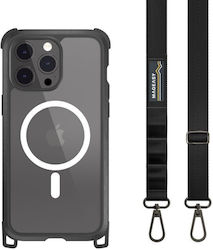 Mageasy Odyssey M With Lanyard Blace (iPhone 15 Pro Max)