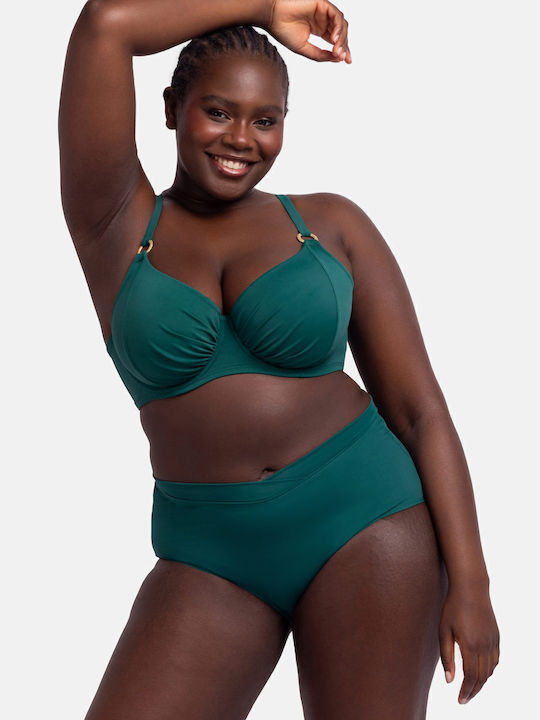 Bikini Slip Hohe Taille Green