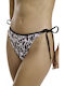 Bikini Bottoms Slip with Laces Animal Print