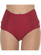 Bikinihosen Boxer Hohe Taille Burgundische