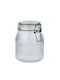 Alpina Appliances Allgemeine Verwendung Glas Transparentes Vasen mit luftdichtem Deckel 1000ml 1 Stück