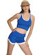 Set Bikini Sutien sport & Pantaloni scurți Blue