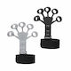 Set 2 Finger Flexors Siks Hand Support Strap 3 Levels Difficulty Physical Recovery Finger Flexion Extension Training Silicone Black Grey