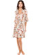 Pink Label Feminin Scurt Caftan de Plajă Mint Leaf